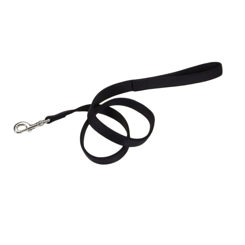 Coastal Double-Ply Dog Leash - 1in x 6ft Black