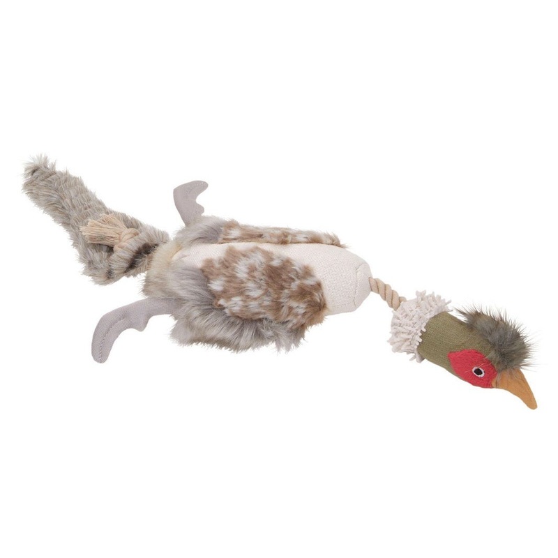Coastal Remington Tethered-Head Plush and Canvas Dog Toy Pheasant