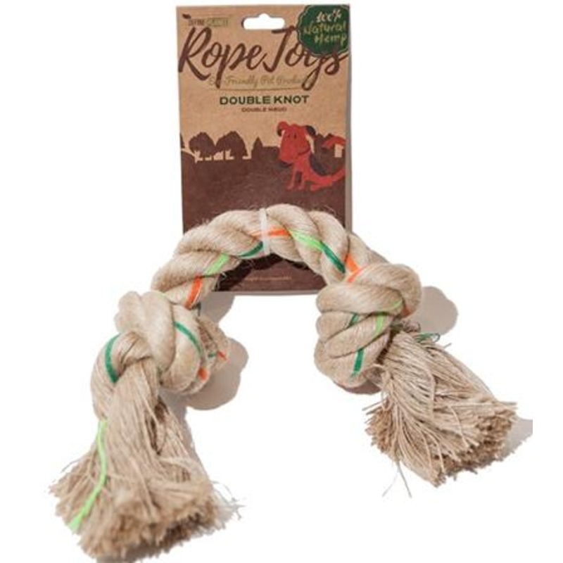 Define Planet Hemp Double Knotted Rope Toy for Dogs Small