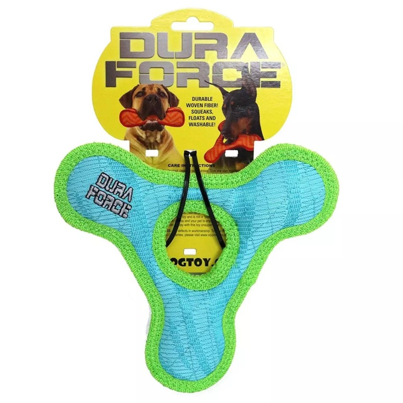 Duraforce Junior Triangle Dog Toy Blue/Green