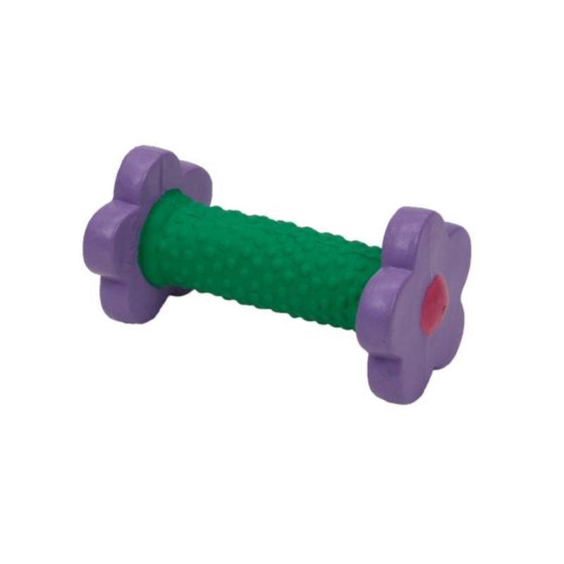 Li'L Pals Latex Flower Dubmmell Dog Toy 4in