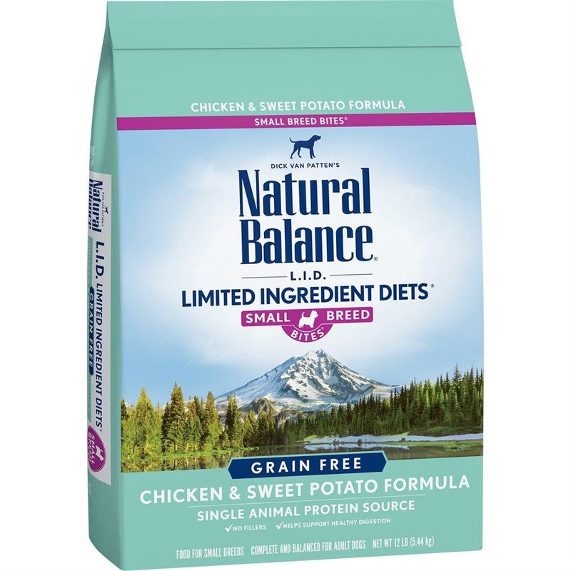 Natural Balance Dog LID Chicken & Sweet Potato Small Breed Bites Formula 12LB