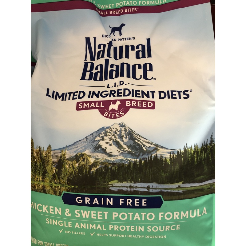Natural Balance Dog LID Chicken & Sweet Potato Small Breed Bites Formula 4.5LB
