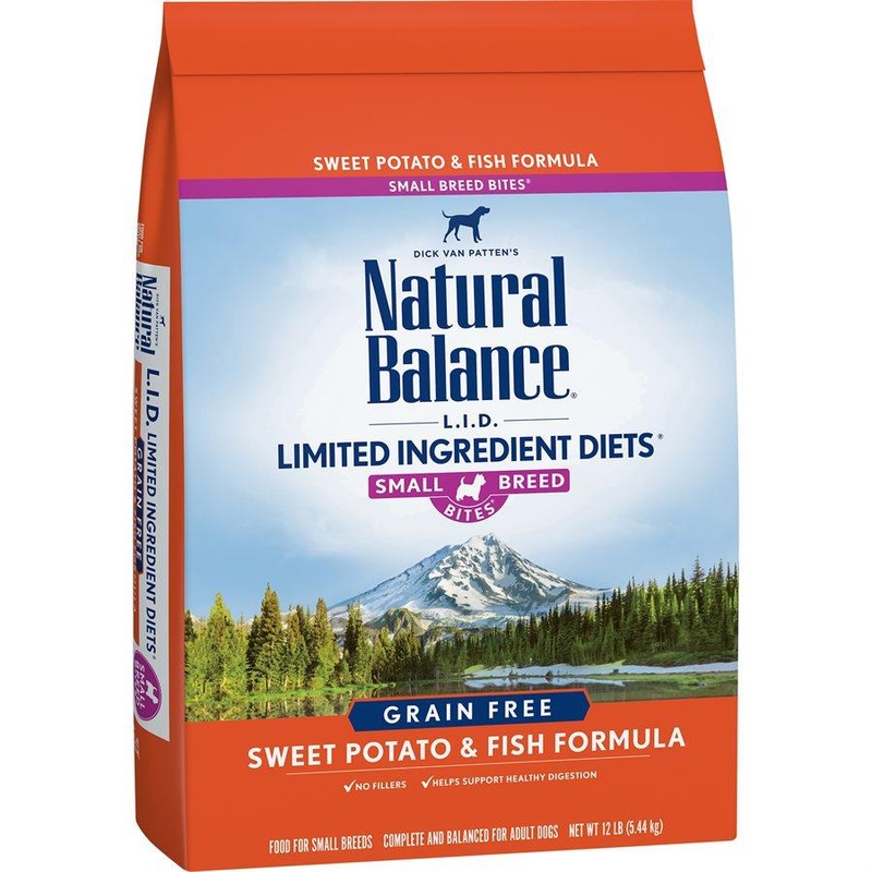 Natural Balance Dog LID Sweet Potato & Fish Small Breed Bites Formula 12LB