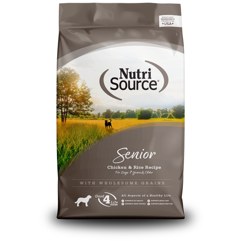 Nutri Source Senior Dry Dog Food - Chicken & Rice Formula 30lb