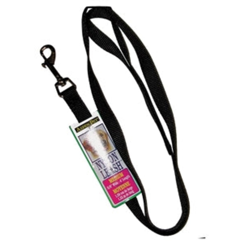 Petmate Black Leash (Med) 5/8 in Wide - 4 ft Long