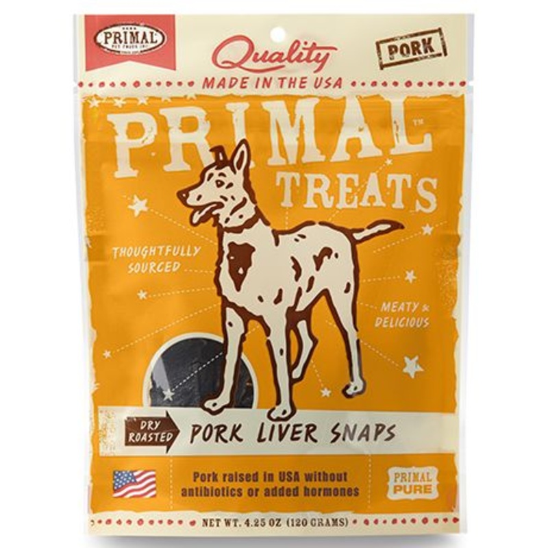 Primal Pork Liver Snaps Dog Treats