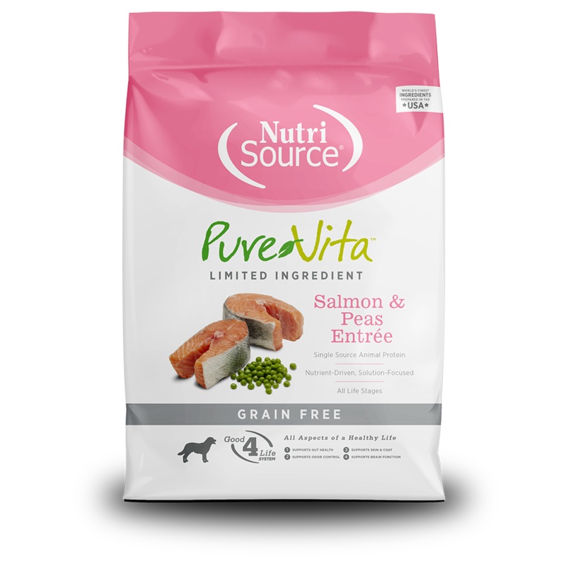 Pure Vita Grain Free Dry Dog Food - Salmon & Peas Entree 15lb