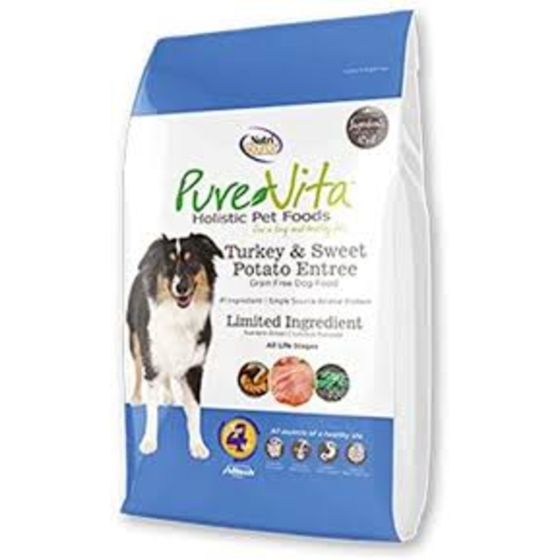 Pure Vita Turkey & Sweet Potato Entree Dry Dog Food 5lb