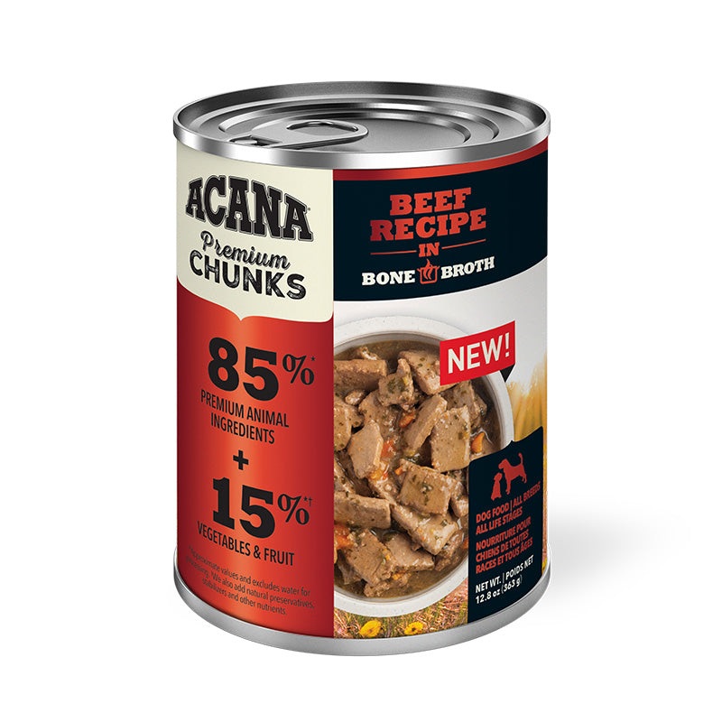 ACANA Premium Chunks - Beef Recipe in Bone Broth 12.8oz