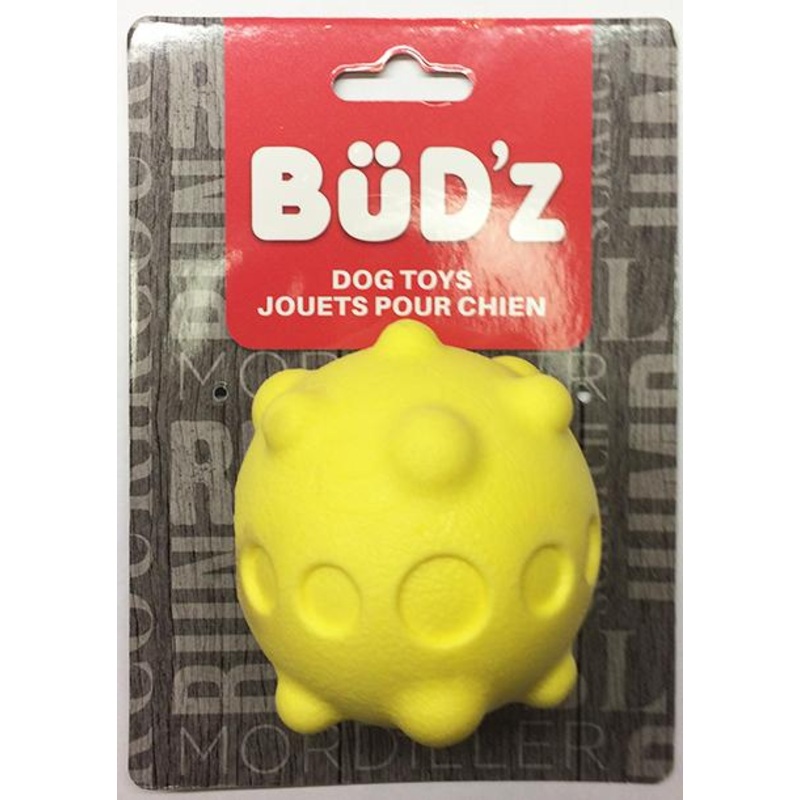 Budz Yellow Foam Rubber Ball For Dogs
