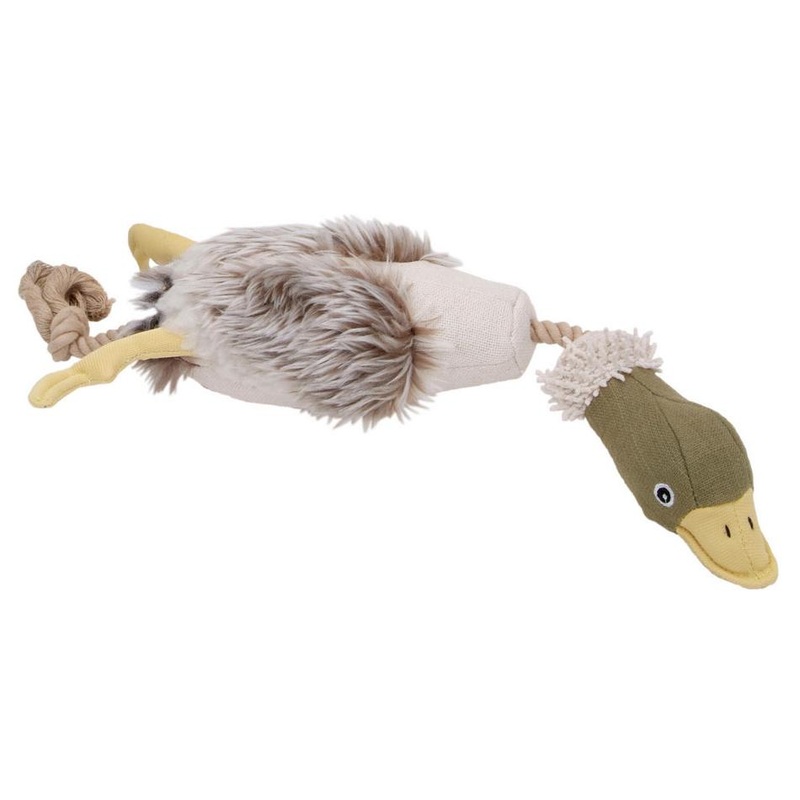 Coastal Remington Tethered-Head Plush and Canvas Dog Toy Mallard