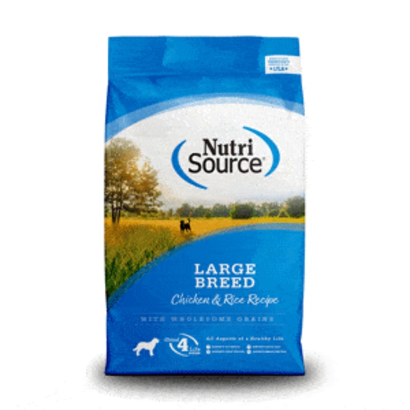 Nutri Source Large Breed Chicken & Rice Formula Dry Dog Food 30lb