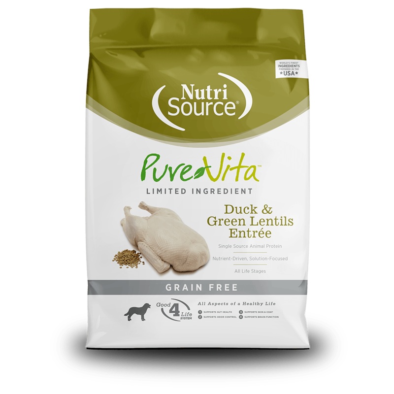 Pure Vita Holistic Dog Food LID GF Duck and Green Lentil