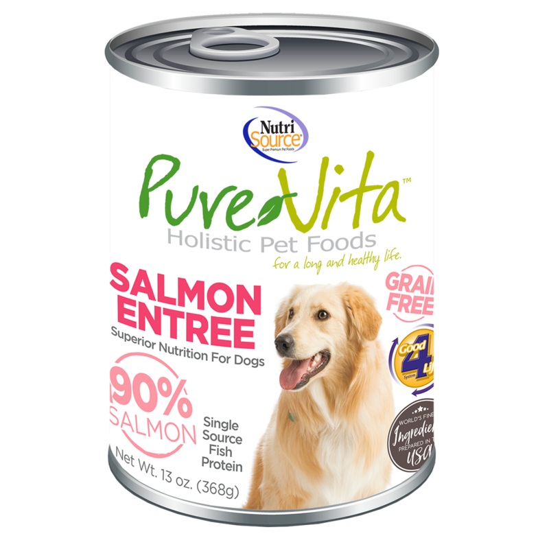 Pure Vita Salmon Entree Grain Free Wet Dog Food 13oz