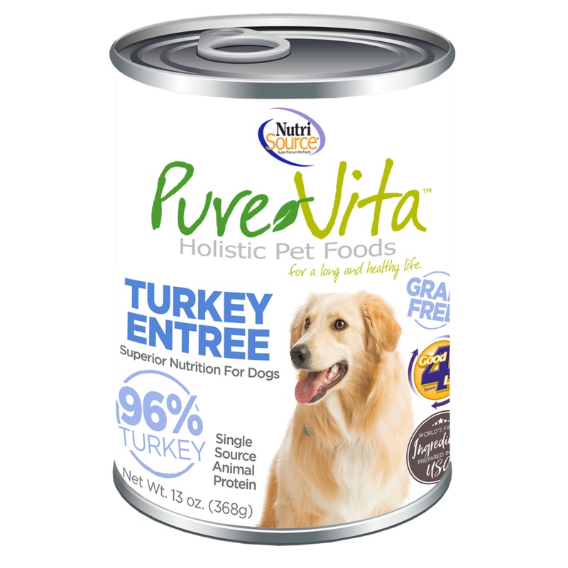 Pure Vita Turkey Entree Grain Free Wet Dog Food 13oz