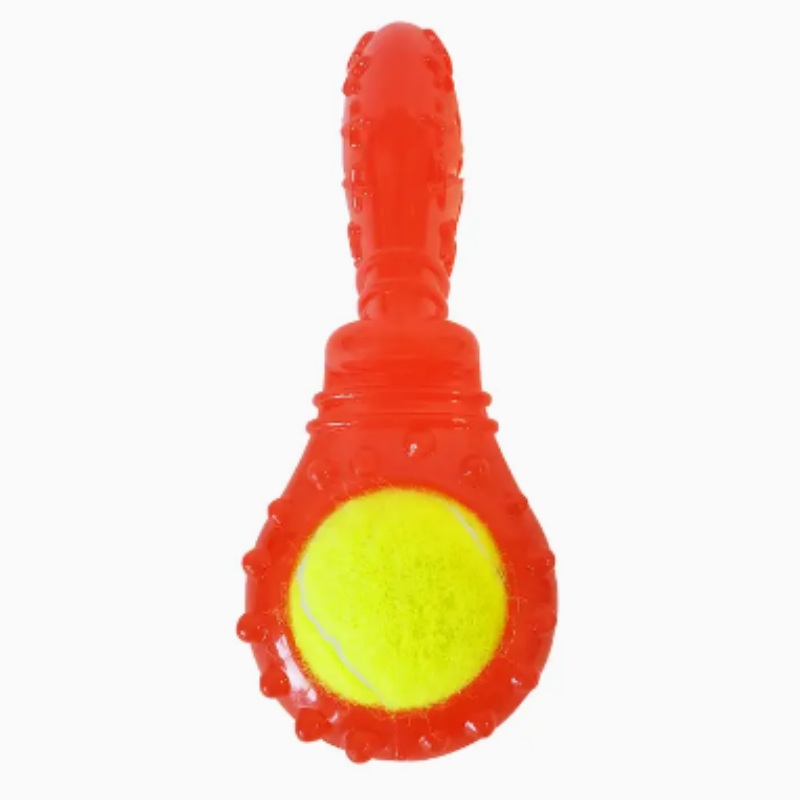 2 in 1 Squeaky Tennis Ball Chew Toy