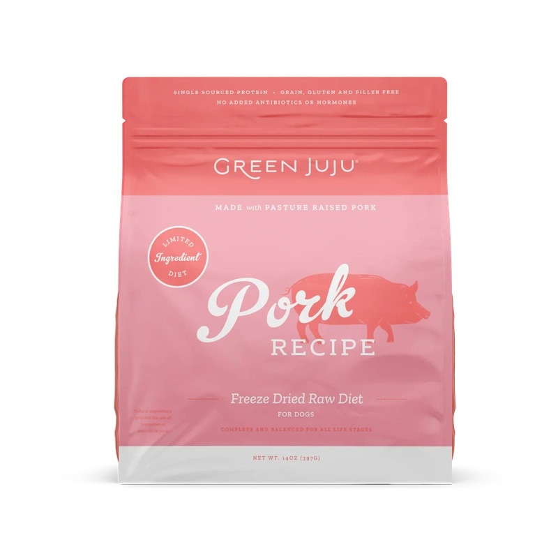 Green JuJu Dog Freeze Dried Raw Pork 14oz