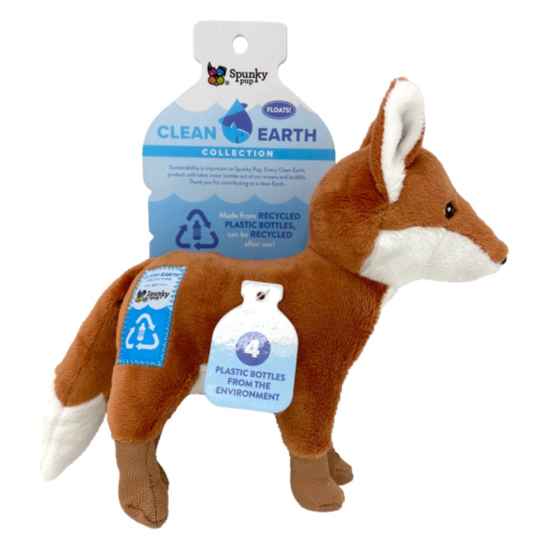 Spunky Pup Clean Earth Recycled Plush Fox Lge