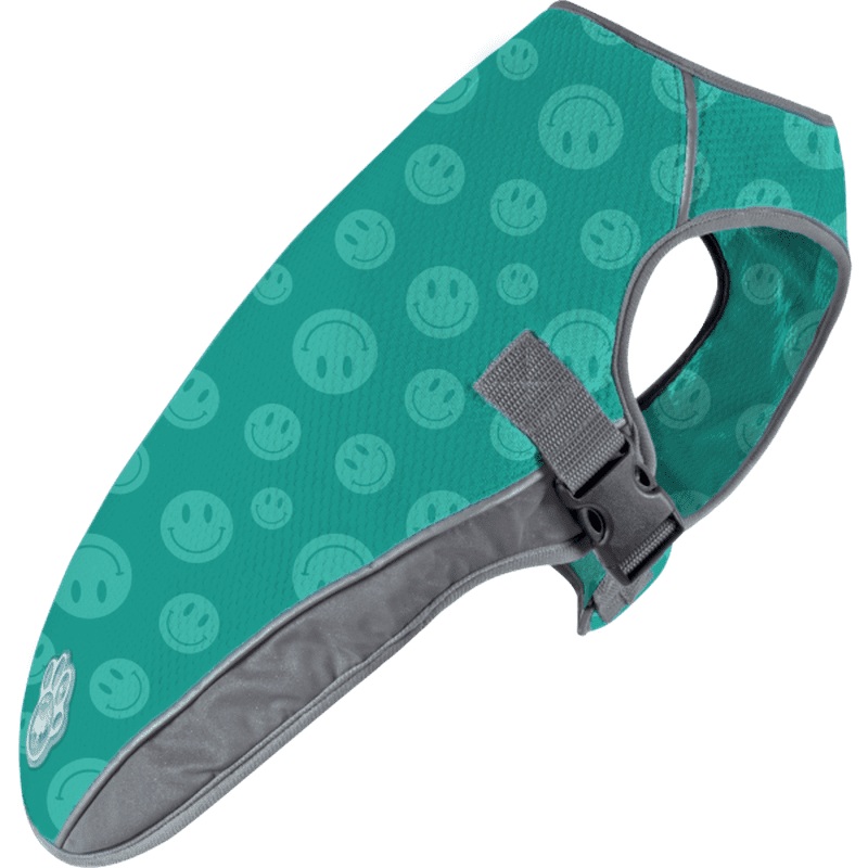 Canada Pooch Cooling Vest WetRveal Smiley Green