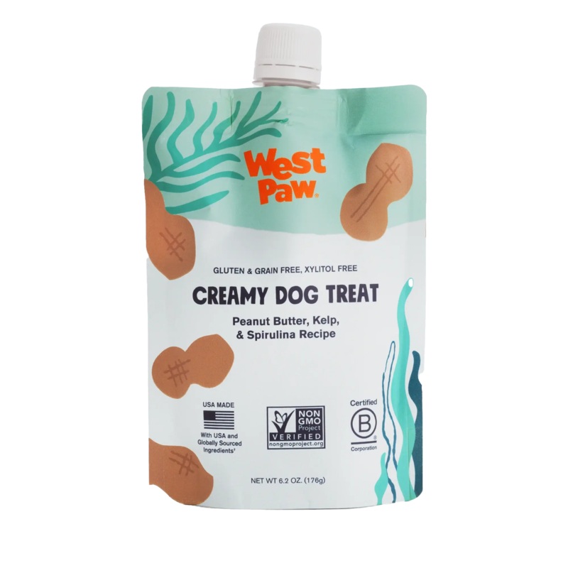 West Paw Peanut Butter, Kelp & Spirulina Creamy Dog Treat