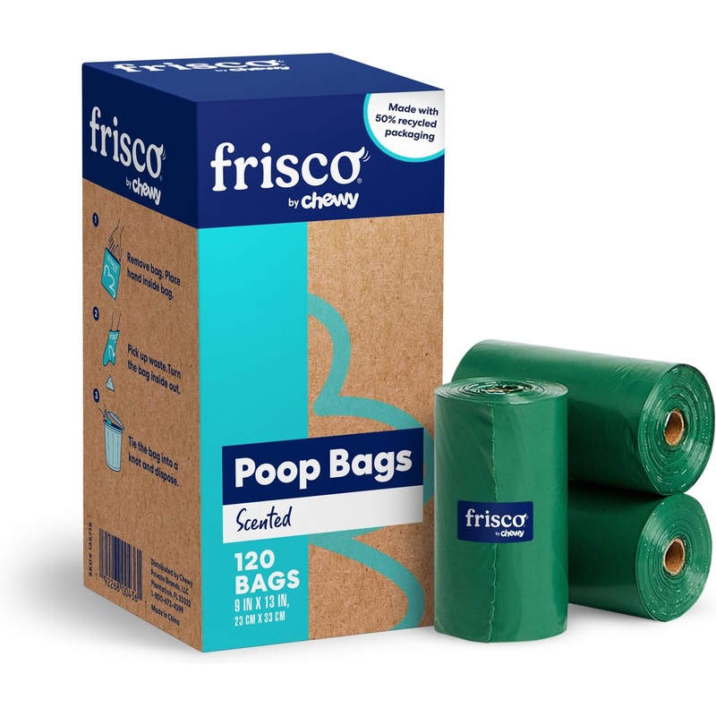 Frisco Refill Dog Poop Bags Made With 50% Recycled Packaging