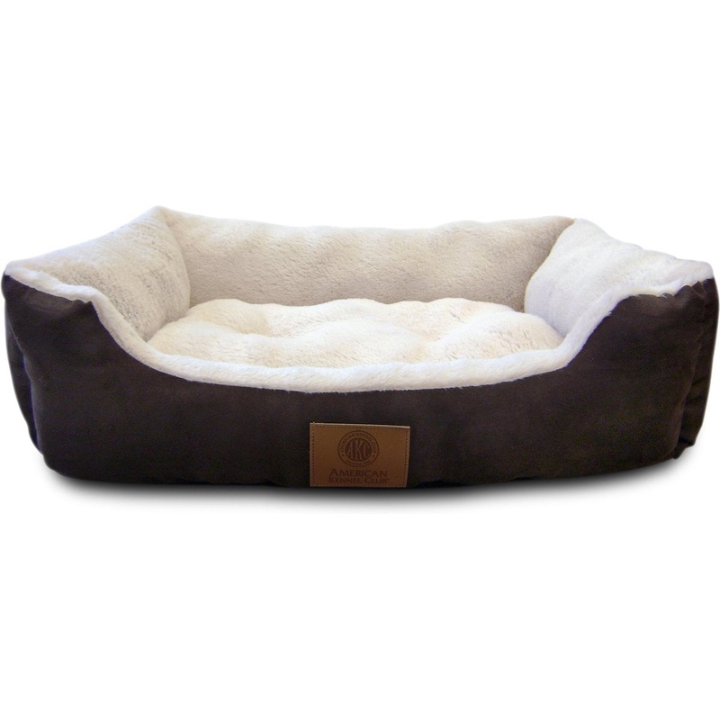 American Kennel Club AKC Burlap Bolster Dog Bed