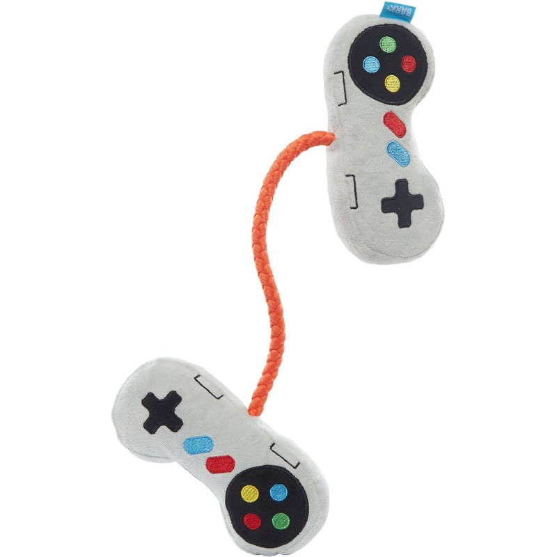 BARK Ate Bit Controllers Squeaky Plush Dog Rope Toy