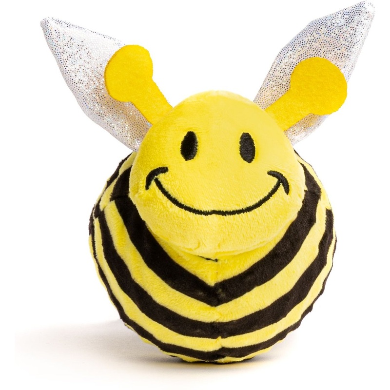 fabdog Bumble Bee Faball Squeaky Stuffing-Free Dog Toy