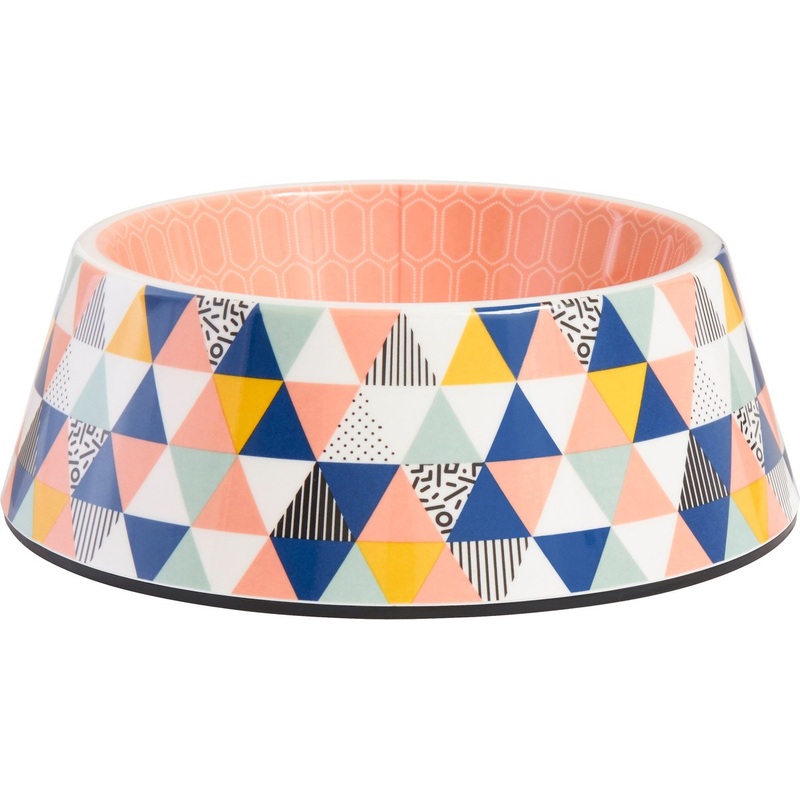 Frisco Colorful Geometric Melamine Bowl, Medium: 3 cup