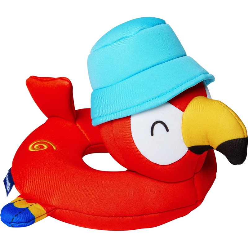 Frisco Summer Parrot Neoprene Plush Squeaky Floating Dog Toy, Medium/Large