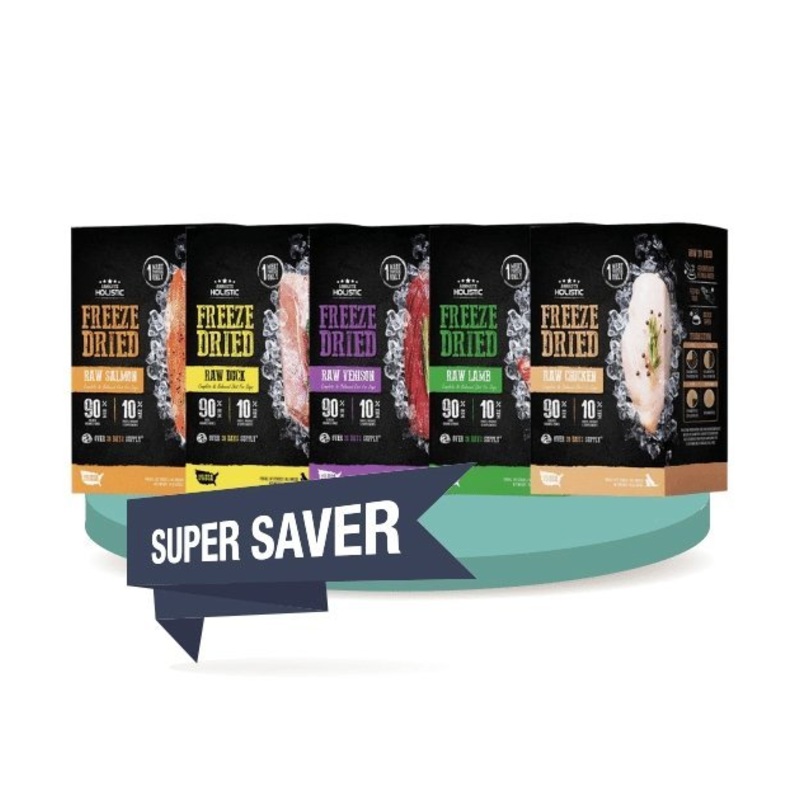 Absolute Holistic Freeze Dried Patties Dog Food 14oz/12.7oz (3-Pack Saver Bundle)