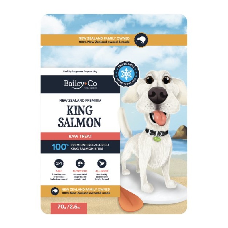 Bailey+Co New Zealand Freeze Dried Raw Dog Treat (King Salmon)