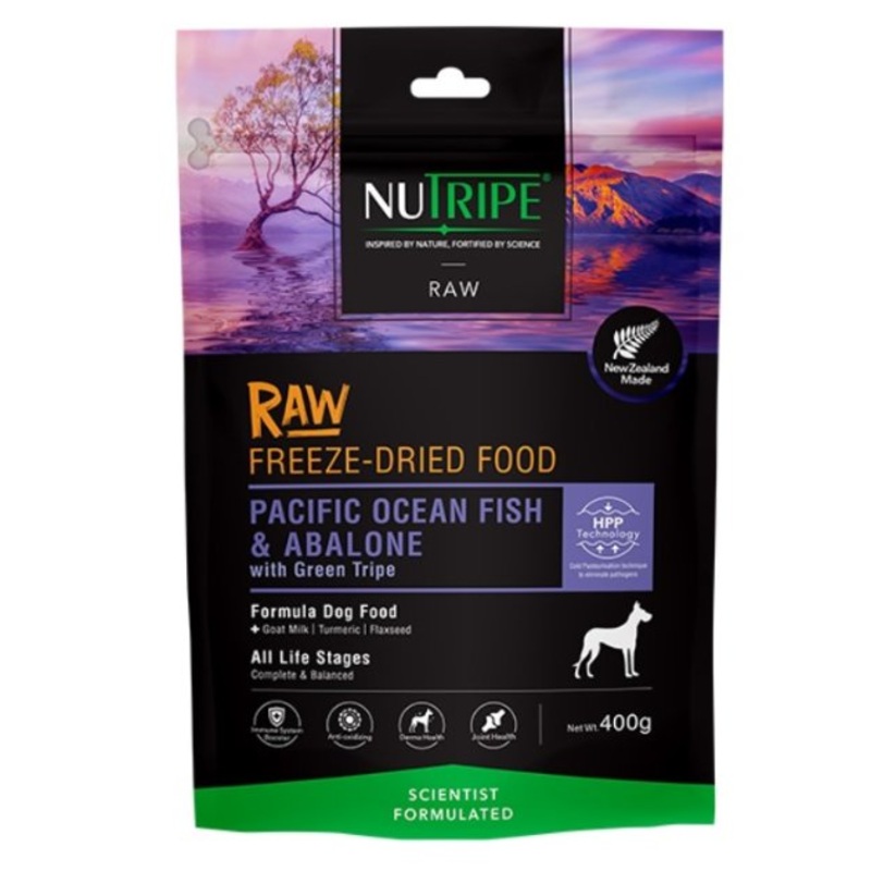 Nutripe Raw Freeze Dried Dog Food (Pacific Ocean Fish & Abalone with Green Tripe)