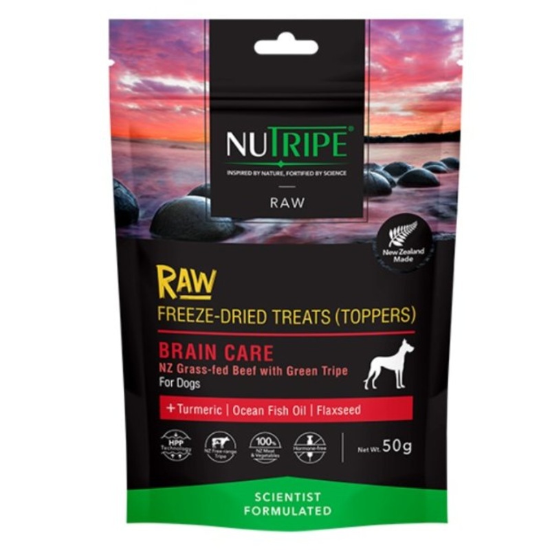Nutripe Raw Freeze Dried Dog Treats & Toppers (Brain Care)