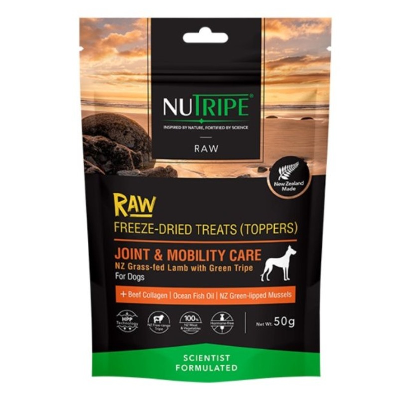 Nutripe Raw Freeze Dried Dog Treats & Toppers (Joint & Mobility Care)