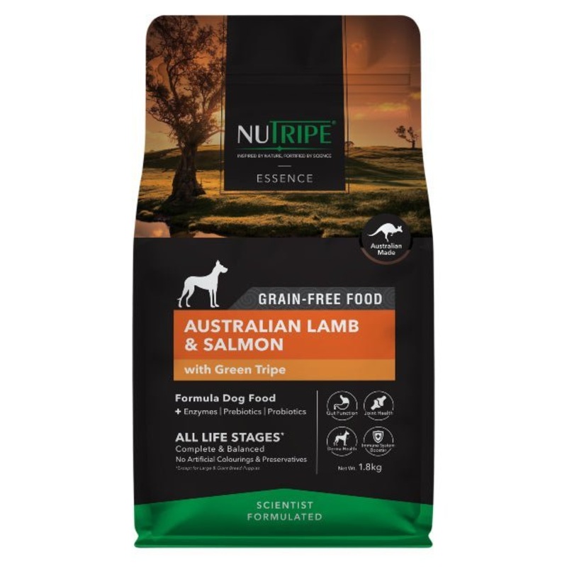 TRY & BUY: NUTRIPE Essence Grain-Free Australian Lamb & Salmon with Green Tripe Formula Dog Food