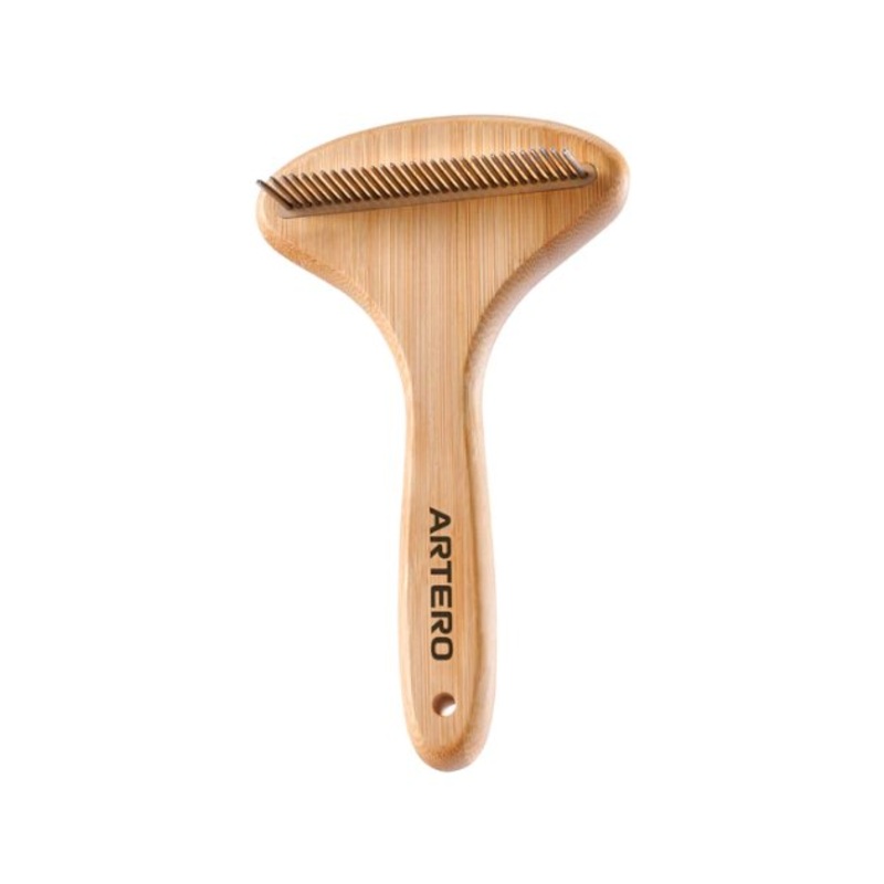 Artero Nature Collection Bamboo Undercoat Rake with Rotating Pin For Dogs & Cats