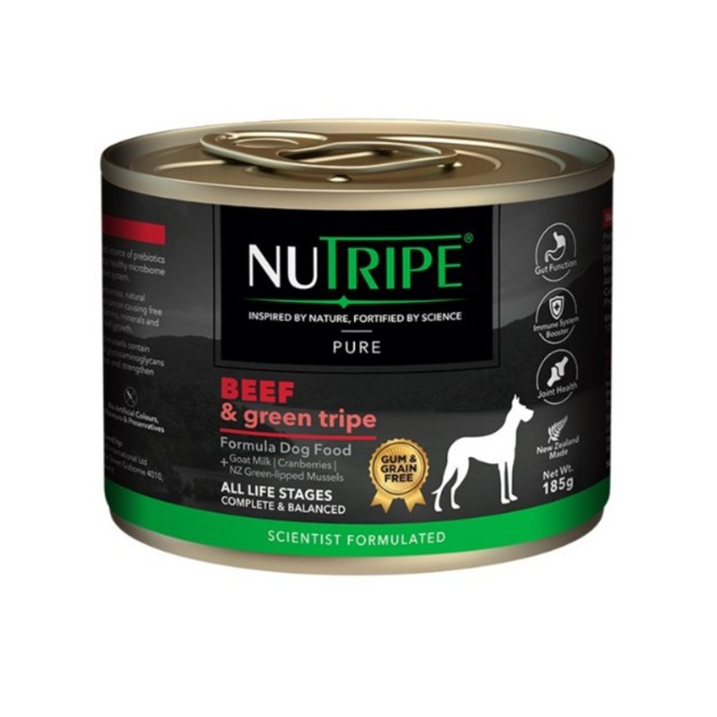 Nutripe Pure Beef & Green Tripe Grain Free Wet Dog Food