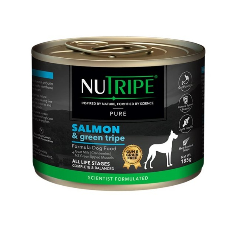 Nutripe Pure Salmon & Green Tripe Grain Free Wet Dog Food