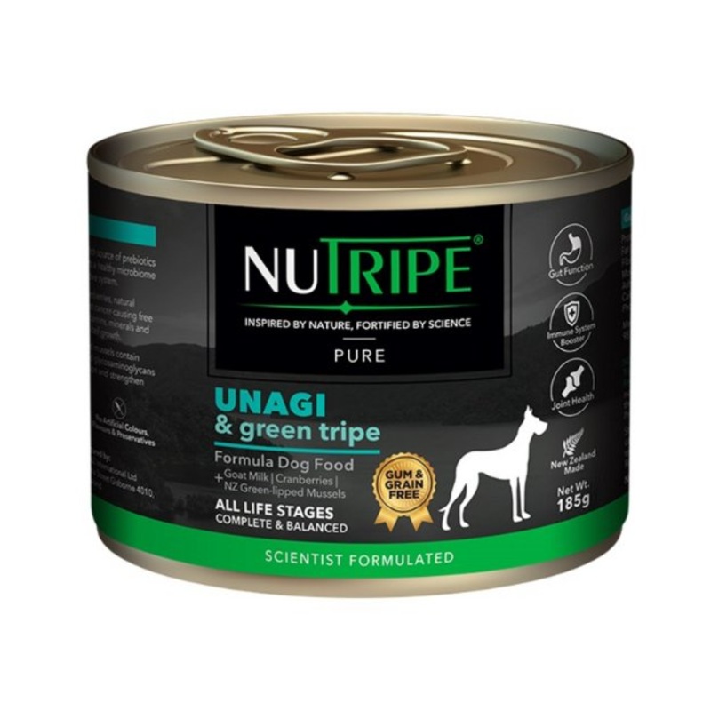 Nutripe Pure Unagi & Green Tripe Gum & Grain Free Wet Dog Food