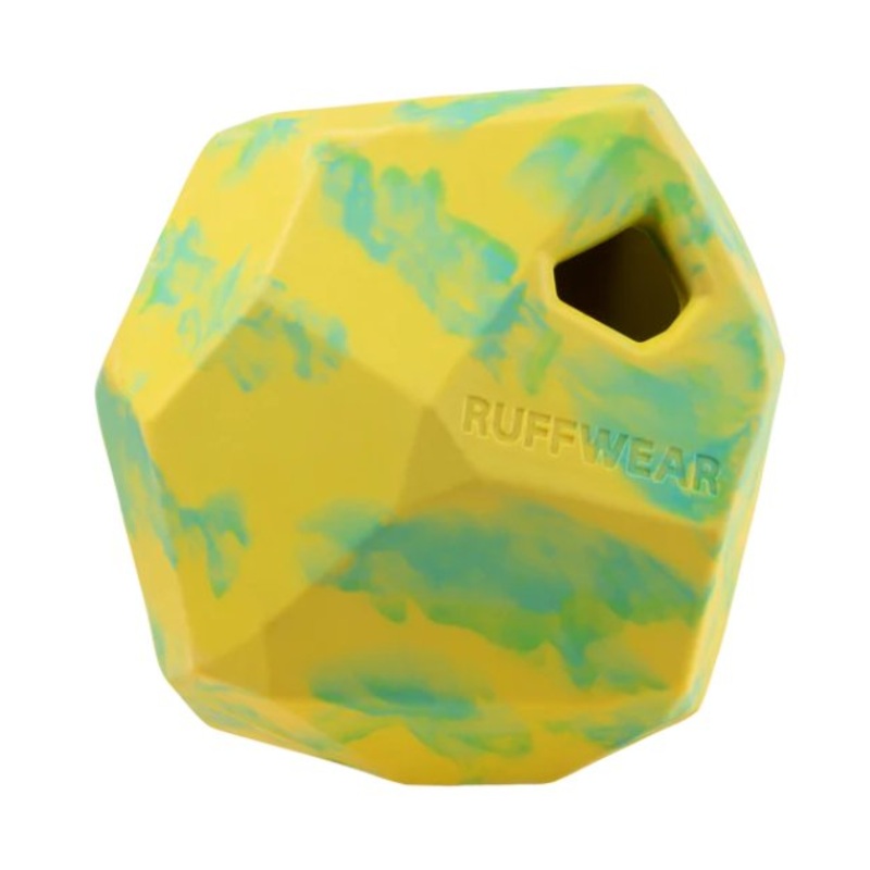 Ruffwear Gnawt-a-Rock Natural Rubber Treat Dispenser Throw Dog Toy (Lichen Green)