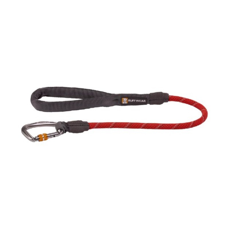 Ruffwear Knot-a-Long Short Rope Dog Leash with Locking Carabiner (Red Sumac)
