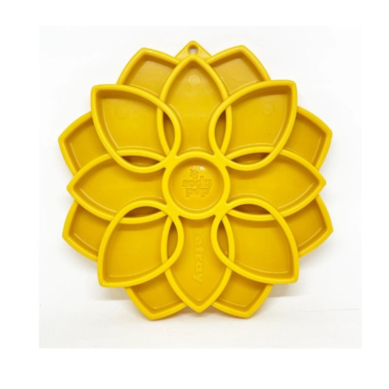 SodaPup Enrichment Feeding Tray For Dogs (Yellow Mandala)