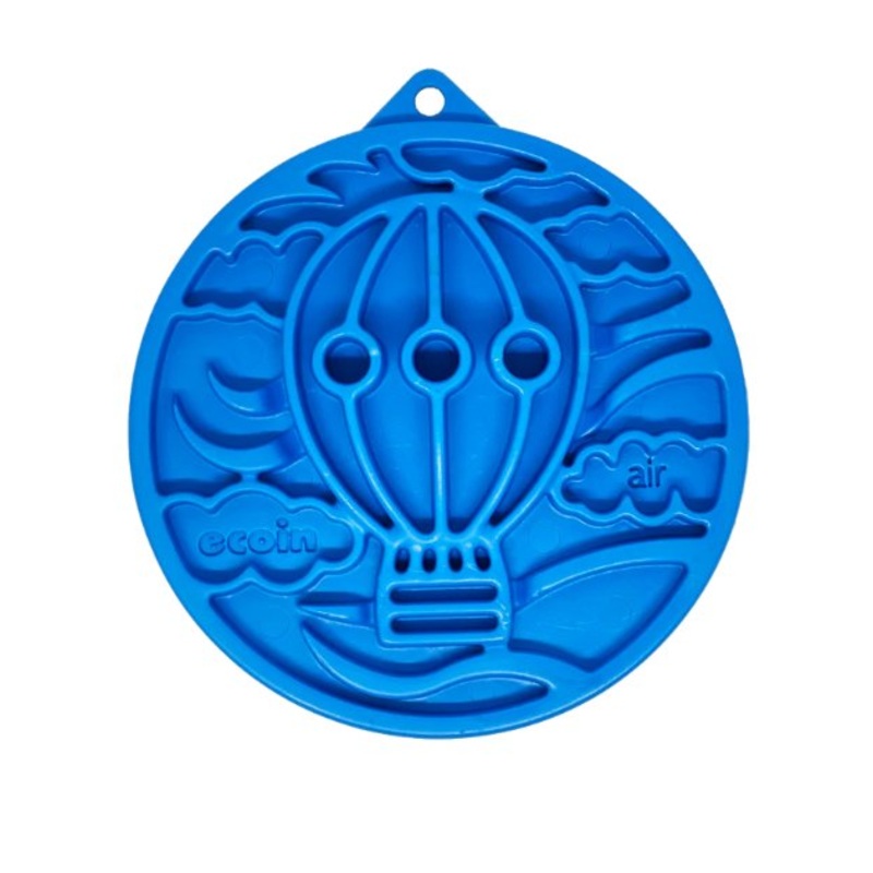 SodaPup Ultra-Durable Enrichment Snacking Coin For Dogs (Round / Blue Air)