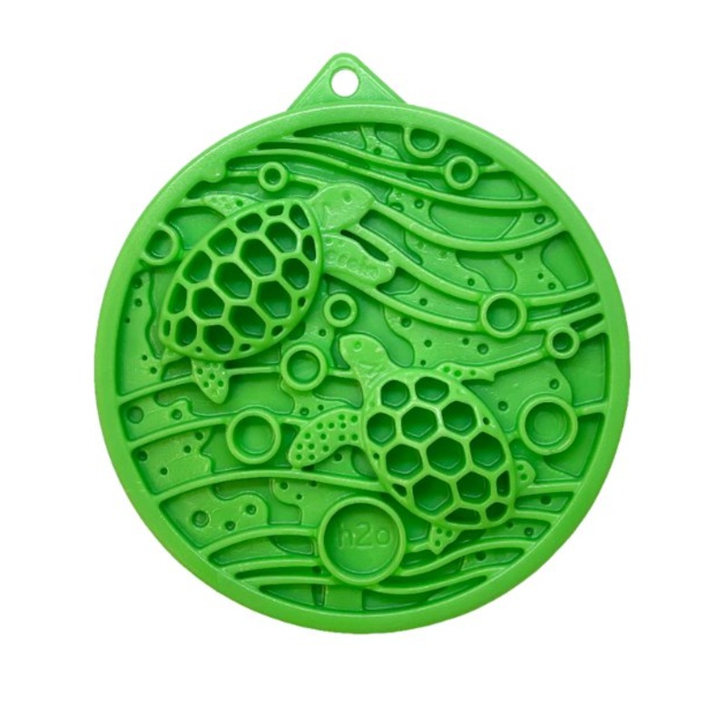 SodaPup Ultra-Durable Enrichment Snacking Coin For Dogs (Round / Green Water)