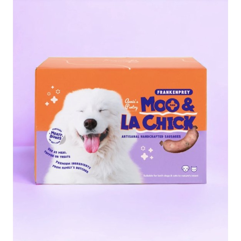Annie's Pantry Frankenprey Sausages for Dogs & Cats (Moo & La Chick)