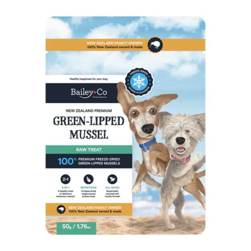 Bailey+Co New Zealand Freeze Dried Raw Dog Treat (Green-Lipped Mussel)