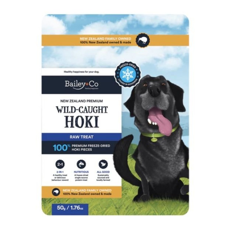 Bailey+Co New Zealand Freeze Dried Raw Dog Treat (Wild-Caught Hoki)