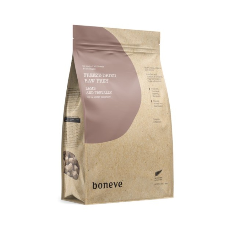 Boneve Earthmade Freeze-Dried Raw Prey Dry Dog Food (Lamb & Trevally)